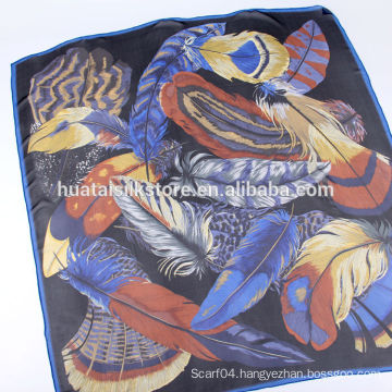 Italian Tribal Fur Brand Big Square Silk Scarf